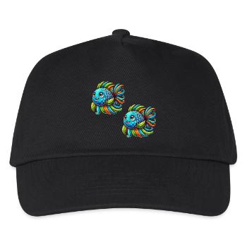 fisch comic 2 - Kinder Basecap - Schwarz - Vorne