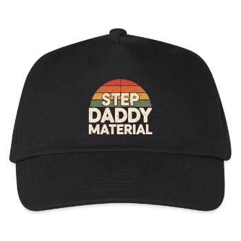 Step Daddy Material 18 - Kinder Basecap - Schwarz - Vorne