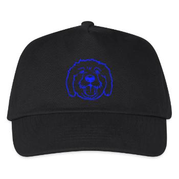 Dear dog sticks out his tongue happily - Kids’ Baseball Cap - black - Front