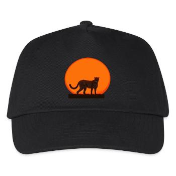 Gepard bei Sonnenaufgang - Kinder Basecap - Schwarz - Vorne