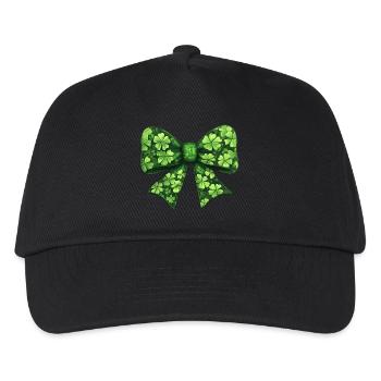 Bow St Patrick's Day Shamrock Luck - Kids’ Baseball Cap - black - Front