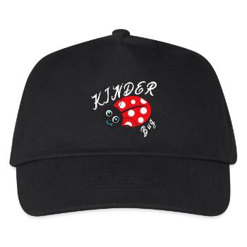 Kinder Bug Funny Cute Ladybug Kindergarten - Kinder Basecap - Schwarz - Vorne
