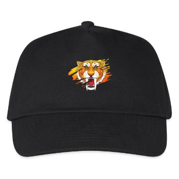 Tigre à dents de sabre - Casquette de baseball Enfant - noir - Devant