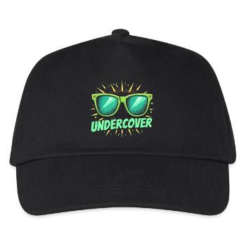 Lustige Sonnenbrille und Undercover Speech Kostüm - Kinder Basecap - Schwarz - Vorne