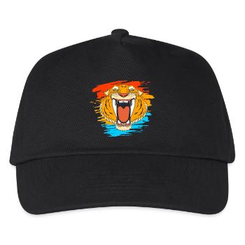Tigre à dents de sabre - Casquette de baseball Enfant - noir - Devant