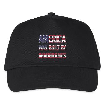 AMERICA WAS BUILT BY IMMIGRANTS Flüchtlingsrechte - Kids’ Baseball Cap - black - Front