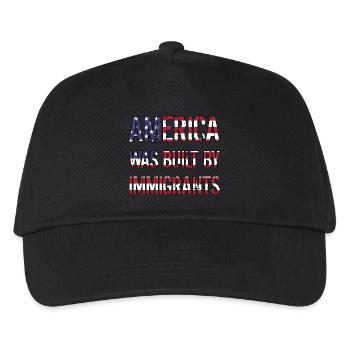 AMERICA WAS BUILT BY IMMIGRANTS Flüchtlingsrechte - Kids’ Baseball Cap - black - Front