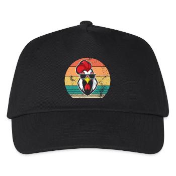 Chicken Rooster - Kids’ Baseball Cap - black - Front