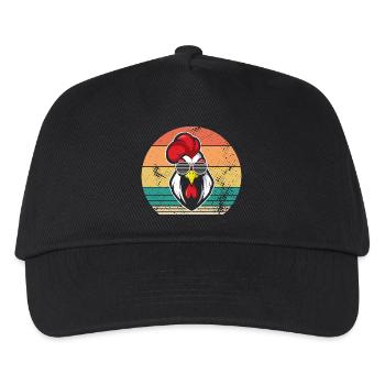 Chicken Rooster - Kids’ Baseball Cap - black - Front