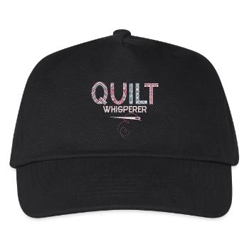 Quilt Whisperer Quilting Quilter - Kinder Basecap - Schwarz - Vorne