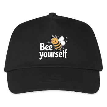 Honigbiene Imker Bienen Biene - Kinder Basecap - Schwarz - Vorne