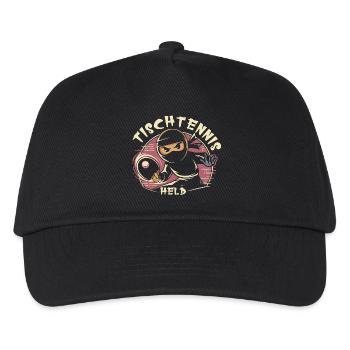 Tischtennis Held Kelle Ninja Verein Junge - Kinder Basecap - Schwarz - Vorne