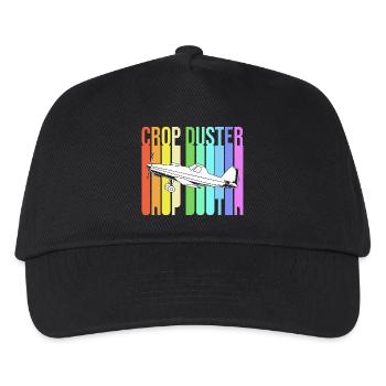 Crop Duster Airplane Pilot Gift - Kids’ Baseball Cap - black - Front
