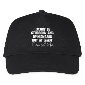 I might be stubborn and opinionated but at least - Kids’ Baseball Cap - black - Front