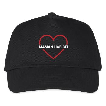 Maman habibti - liebe Mama - Kinder Basecap - Schwarz - Vorne