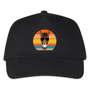 Riding Horse - Kids’ Baseball Cap - black - Front
