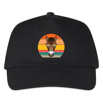 Riding Horse - Kids’ Baseball Cap - black - Front