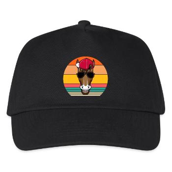 Riding Horse - Kids’ Baseball Cap - black - Front
