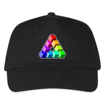 Cubes colorés triangulaires - Casquette de baseball Enfant - noir - Devant