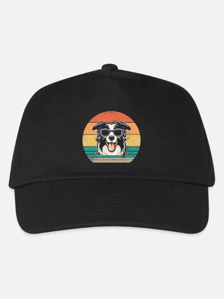 Border Collie - Kinder Basecap - Schwarz
