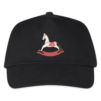 Cheval à bascule - Casquette de baseball Enfant - noir - Devant