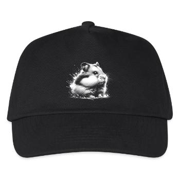 Süßer Hamster - Realistischer Zeichenstil - Kinder Basecap - Schwarz - Vorne