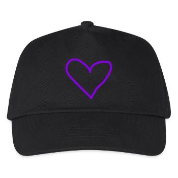 Coeur Violet Idée Cadeau Coeurs Violet - Casquette de baseball Enfant - noir - Devant