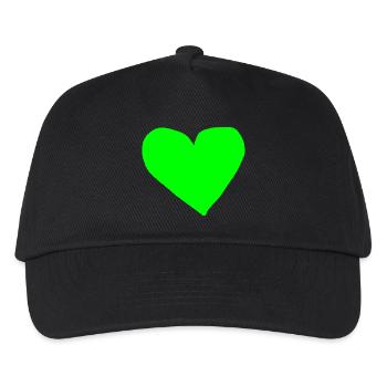 Coeur Vert Idée Cadeau Vert Clair Amour Vert Herbe - Casquette de baseball Enfant - noir - Devant