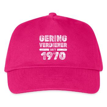 Jahrgang 1970 - Kinder Basecap - Fuchsia - Vorne