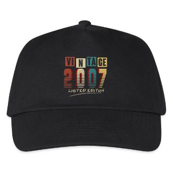 Vintage 2007: Limited Edition - 18th Anniversary. - Kids’ Baseball Cap - black - Front
