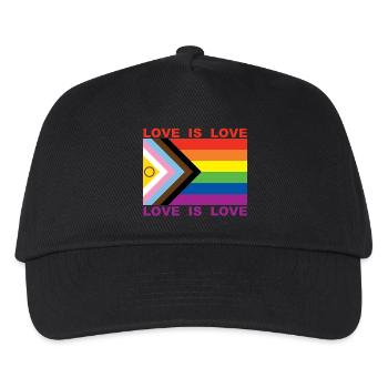 LOVE IS LOVE - Kinder Basecap - Schwarz - Vorne