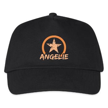 Angelie comme prénom - Casquette de baseball Enfant - noir - Devant