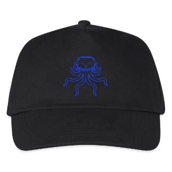 Oktopus Kraken Tintenfisch Kopffüßer böser Blick - Kinder Basecap - Schwarz - Vorne