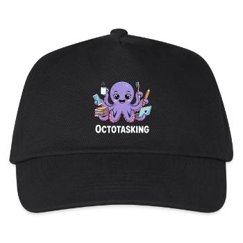 Octotasking Creature in Multitask Mode - Kids’ Baseball Cap - black - Front