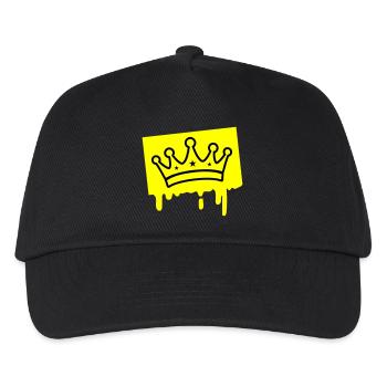 Krone Symbol - Kinder Basecap - Schwarz - Vorne