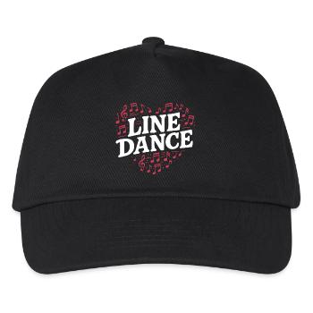 Danse en ligne - Danse avec le cœur - Musique Cadeau - Casquette de baseball Enfant - noir - Devant
