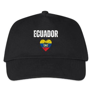 I love Ecuador, flag of Ecuador - Kids’ Baseball Cap - black - Front