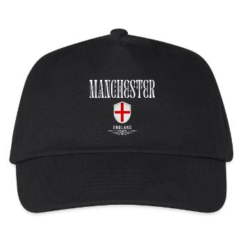 Ich liebe Manchester, Manchester UK - Kinder Basecap - Schwarz - Vorne