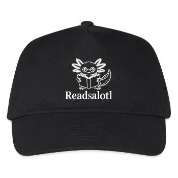 Lineart Readsalotl Axolotl Lecture - Kids’ Baseball Cap - black - Front