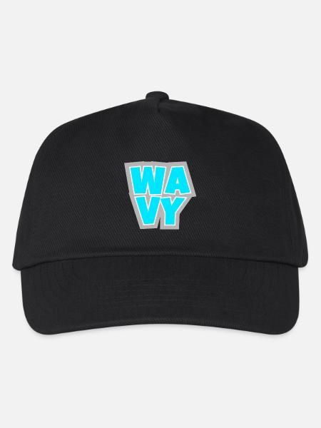 WAVY - locker, cool und immer im Flow. - Kinder Basecap - Schwarz
