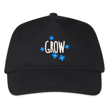 Floral Pattern Grow - Kids’ Baseball Cap - black - Front