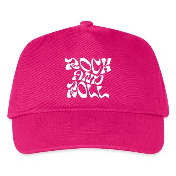 Rock and Roll Typography Design - Kids’ Baseball Cap - fuchsia - Front