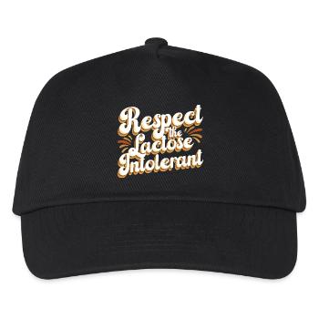 Laktoseintoleranz Laktoseintolerant - Kinder Basecap - Schwarz - Vorne