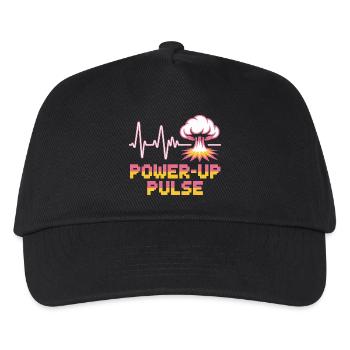Power Up Pulse Pop Culture Retro Video Game - Kids’ Baseball Cap - black - Front