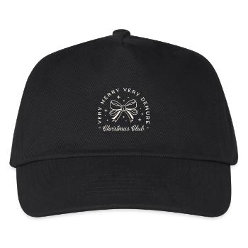 Sehr zurückhaltender Weihnachts-Mädchenclub-Crew-Bug - Kinder Basecap - Schwarz - Vorne