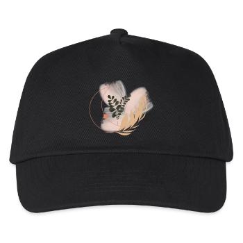 Pastel Flora Circle Leaves - Kids’ Baseball Cap - black - Front