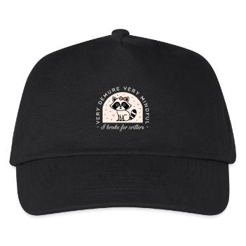 Ich bremse für viecher lustiger fahrer waschbär liebhaber - Kinder Basecap - Schwarz - Vorne
