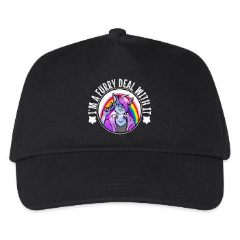 I'm A Furry Deal With It - Kids’ Baseball Cap - black - Front