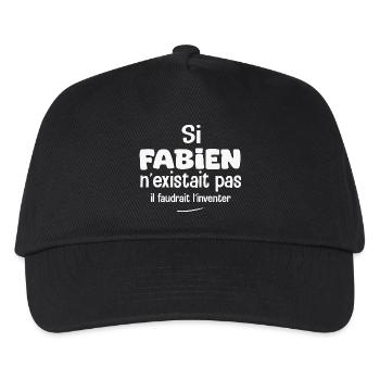 Wenn es Fabien nicht gäbe, müssten wir ihn erfinden - Kinder Basecap - Schwarz - Vorne