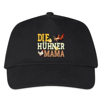 Die Hühner Mama Muttertag Mutterschaft Mama - Kinder Basecap - Schwarz - Vorne